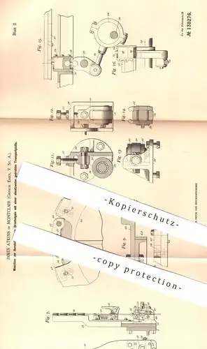 original Patent - James Atkins , Montclair , Essex , USA , 1900 , Drahtnagel - Herstellung | Nagel , Nägel , Draht