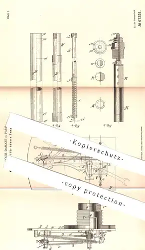 original Patent - Louis Damaze , Paris Frankreich , 1891 , Messen hoher Temperatur | Thermometer , Pyrometer , Manometer