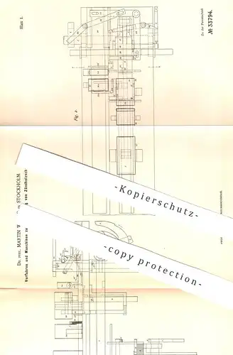 original Patent - Dr. Phil. Martin Wiberg , Stockholm , Schweden | Herst. von Zündholzschachtel | Streichholz Schachtel