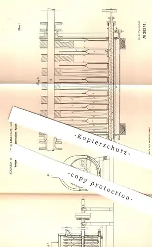 original Patent - Eduard Theisen , Lindenau / Leipzig , 1883 , Apparat zur Verdampfung u. Kondensation | Trockner !!