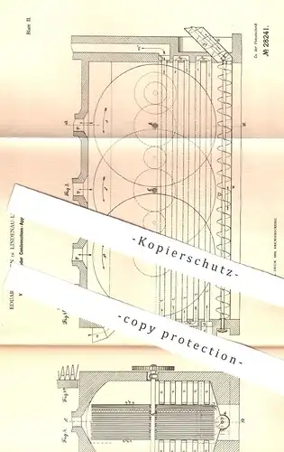 original Patent - Eduard Theisen , Lindenau / Leipzig , 1883 , Apparat zur Verdampfung u. Kondensation | Trockner !!