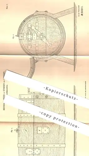 original Patent - Bernhard Weiss , Dresden / Striesen , 1888 , Waschmaschine | Wäsche , Wäscherei , Waschtrommel !!!