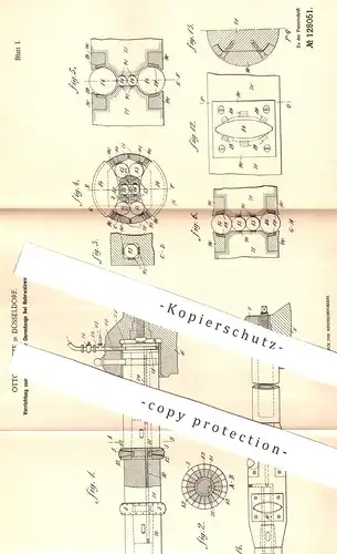 original Patent - Otto Klatte , Düsseldorf , 1900 , Schmieren der Dornstange am Rohrwalzwerk | Walzwerk , Walze , Walzen