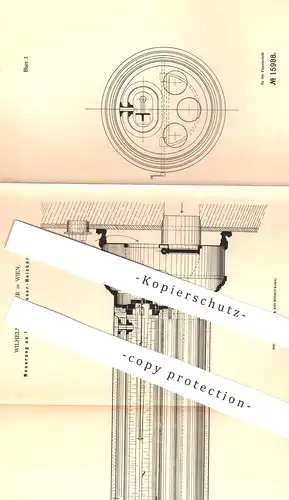 original Patent - Wilhelm Brückner , Wien , 1880 , Dampf - Wasser - Heizkörper | Heizung , Ofen , Ofenbauer , Heizungen