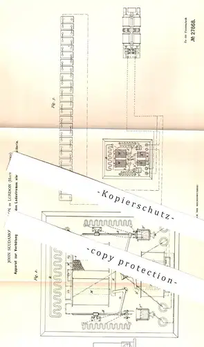 original Patent - John Scudamore Sellon , London , Hatton Garden , England , 1883 , Ladestrom einer Batterie | Strom !!