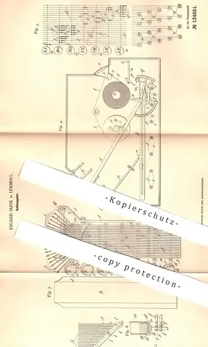original Patent - Eduard Janik , Lemberg , 1902 , Geldausgeber | Geld , Münzen , Automat , Kasse , Sparkasse , Kassierer