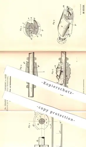 original Patent - Dr. Charles Louis Goehring , Alleghany , Pennsylvania USA  1896 , Schneidkopf für Fräse , Hobel | Holz