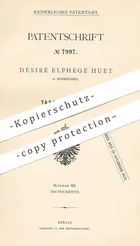 original Patent - Désiré Elphege Huet , Bosregard , 1879 , Taschenzirkel | Zirkel | Federhalter , Bleistift , Schule !!