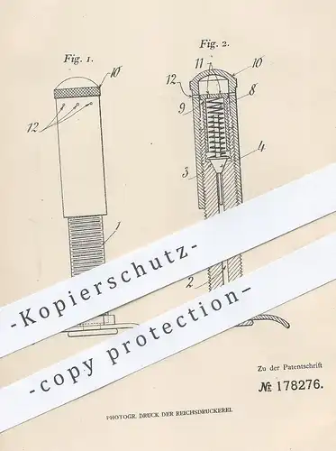 original Patent - Camille Vadon , La Clayette , Frankreich , 1904 , Sicherheitsventil für Luftreifen | Reifen - Ventil !