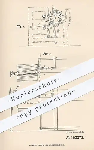 original Patent - Alphonse Immer , Sulzern / Elsass , 1906 , Auswechseln der Schützen am Webstuhl | Weber , Weben !!