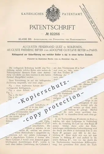 original Patent - Augustin Ferdinand Luez , Solesmes | Auguste Frédéric & Adolphe Gustave Beyer , Paris , Butter Kühler