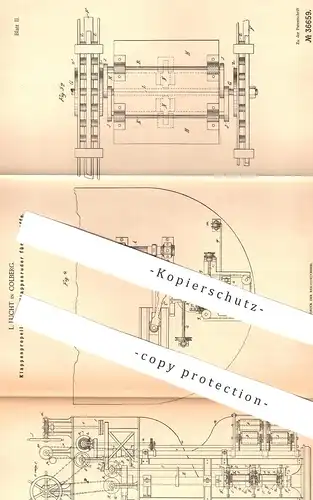 original Patent - L. Lucht , Kolberg , 1885 , Klappenpropeller u. Klappenruder für Schiffe | Ruder , Propeller , Schiff