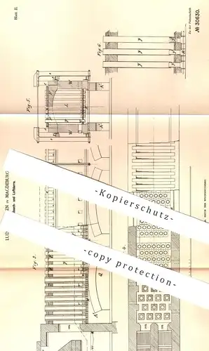 original Patent - Ludwig Hagen , Magdeburg , 1884 , Rauchdarre u. Luftdarre | Darre , Darren , Trocknung , Obst , Futter