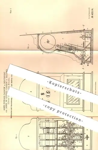 original Patent - James Edward Farrow , Southport | James Mc Guffog Garson Salford , Lancaster , England , Geld - Kasse