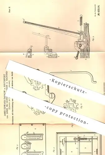 original Patent - James Edward Farrow , Southport | James Mc Guffog Garson Salford , Lancaster , England , Geld - Kasse
