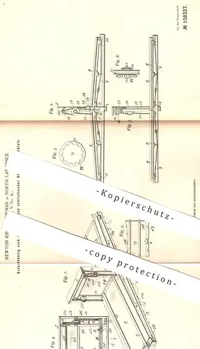 original Patent - Newton Kibler Bowman , North Lawrence , Ohio USA , 1898 , Streckenverschluss | Bergbau , Bergwerk !!