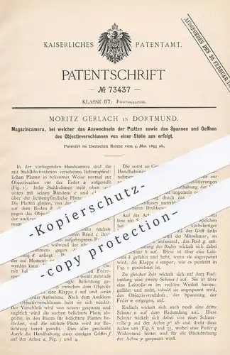original Patent - Moritz Gerlach , Dortmund , 1893 , Magazinkamera | Foto - Kamera | Fotograf , Fotografie , Photograph