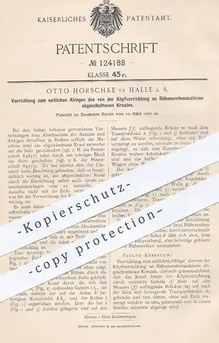 original Patent - Otto Horschke , Halle / Saale , 1900 , Rübenerntemaschine | Rüben - Erntemaschine | Landwirt !!