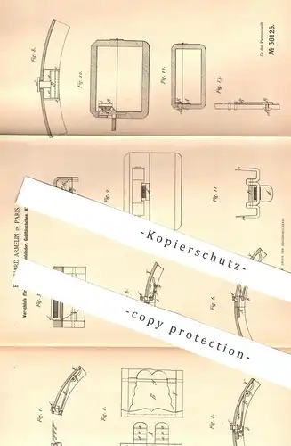 original Patent - Edouard Armelin , Paris , 1886 , Verschluss für Kette , Armband , Schmuck | Schloss | Goldschmied !!
