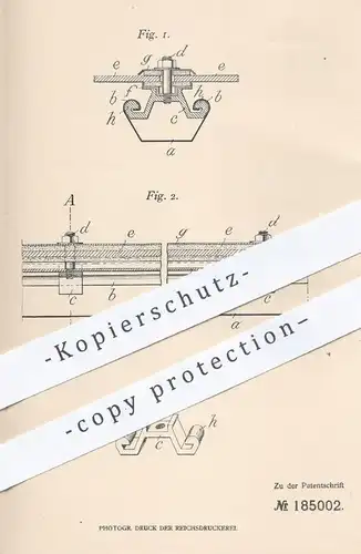 original Patent - J. Degenhardt GmbH , Berlin , 1905 , Rinnensprosse für die Verglasung von Dach u. Wand | Dachdecker