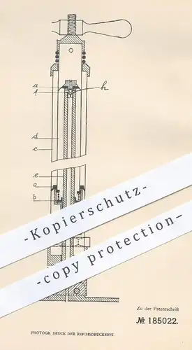 original Patent - Johann Gustav Buchartz , Köln / Rhein , 1905 , Fahrrad Luftpumpe mit zweistufiger Kompression | Pumpe