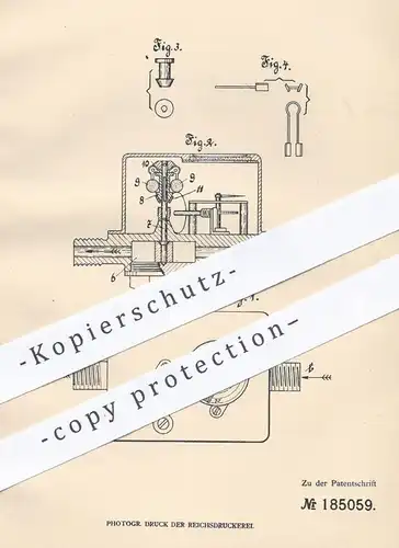 original Patent - Aug. Kramme , Bielefeld  1906 , Flügelradflüssigkeitsmesser mit Durchfluss mittels Fliehkraft | Bremse