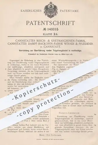 original Patent - Misch- & Knetmaschinen Fabrik | Dampf Backofen Fabrik Werner & Pfleiderer , Cannstatt | Teig | Bäcker