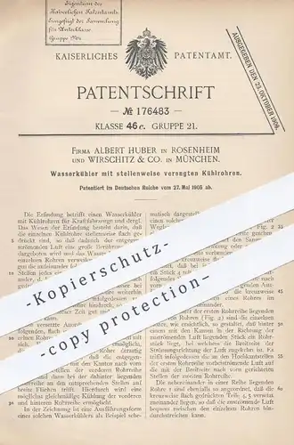 original Patent - Albert Huber , Rosenheim | Wirschitz & Co. , München , 1905 , Wasserkühler | Kühler , Auto , Automobil