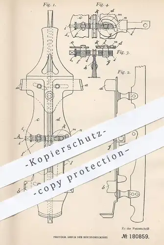 original Patent - Rich. Weigand , Remscheid / Vieringhausen , 1906 , Hebelanzug für Schlittschuhe | Schlittschuh | Schuh