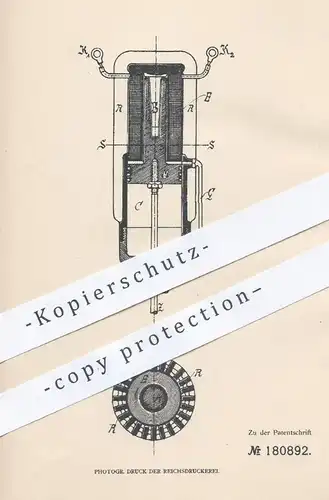 original Patent - Konrad Baetz , Würzburg | J. Bernheimer , Frankfurt / Main , 1905 , Magnetelektr. Zündung für Gasmotor