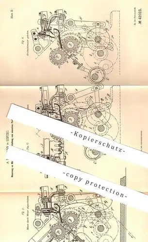 original Patent - A. Neumann , Leipzig , 1887 , Herstellung von massiven Perlen | Perle , Ton , Gestein , Walzen !!
