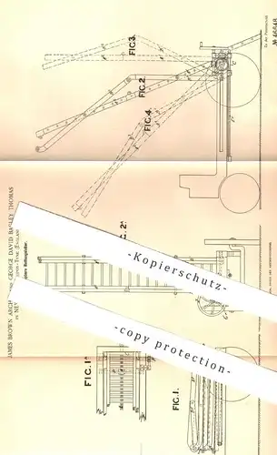 original Patent - James Brown Archer , George David Bagley Thomas , Newcastle - Tyne , England 1888 , Leiter zur Rettung
