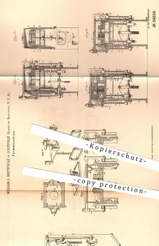 original Patent - William L. Breyfogle , Louisville , Kentucky , USA , 1885 , Formmaschine | Formen , Form , Formerei !!