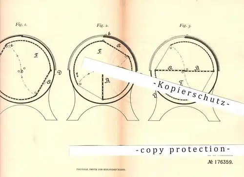 original Patent - Rudolf Ellerbrock , Hamburg / Barmbeck , 1905 , Waschmaschine mit Doppeltrommel | Waschmaschinen !!