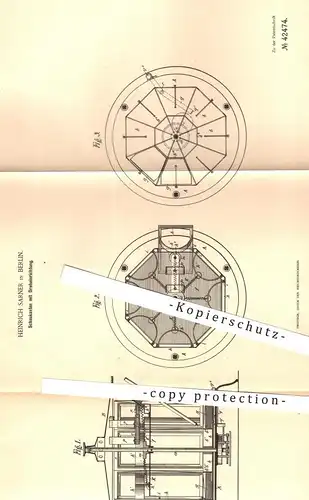 original Patent - Heinrich Sarner , Berlin , 1887 , Schaukasten , Vitrine | Papier , Werbung , Anzeige , Reklame !!!