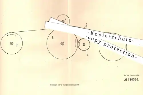 original Patent - Hennessen & Jansen , Peter Spix , Joh. Lindermann , Mönchengladbach , 1904 , Glanzmuster auf Papier