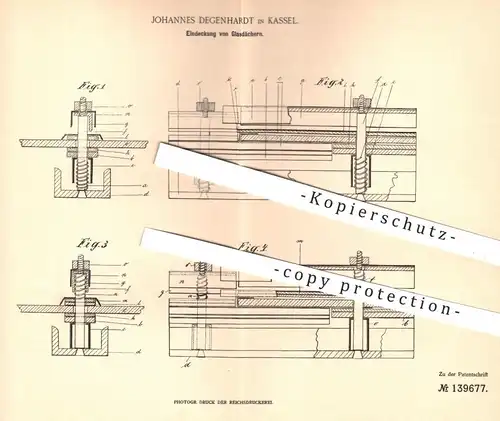 original Patent - Johannes Degenhardt , Kassel , 1901 , Eindeckung von Glasdächern | Glas - Dach | Dachdecker !!