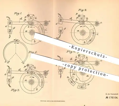 original Patent - Verein für Bergbau & Guszstahlfabrikation Bochum , 1904 , Glocken - Läutewerk steuern | Glocke !!
