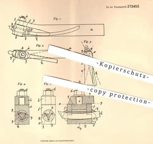 original Patent - Priska Helene Partzsch / Helm , Dresden / Altstadt , 1912 , Dreh- u. Hobelwerkzeug | Hobel , Tischler