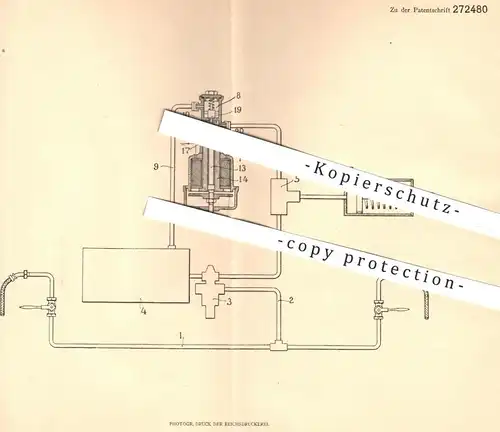 original Patent - Dr. Ing. Hans Gallusser , Bern , 1912 , Elektr. Steuerventil für Druckluftbremsen | Ventil , Bremse !!