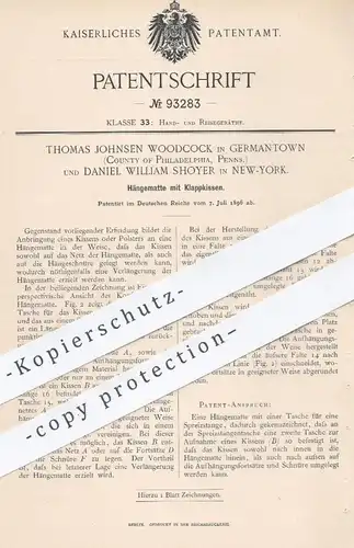 original Patent - Thomas Johnsen Woodcock , Germantown | Daniel William Shoyer , New York , USA , 1896 , Hängematte