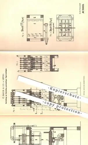 original Patent - C. Haugk & Co. , Leipzig , 1886 , Herstellung gleichmäßiger Zigarreneinlagen | Zigarren , Zigaretten