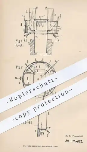 original Patent - Ernst Storp , Essen 1904 , Schornsteinaufsatz | Schornstein , Schornsteinfeger , Heizung , Ofen , Esse