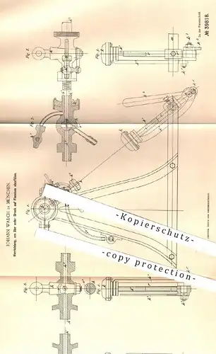 original Patent - Johann Walch , München , 1887 , Bier in Flaschen abfüllen | Brauerei , Zapfanlage , Flasche , Bierfass