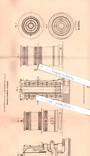 original Patent -  De Dietrich & Co. in Niederbronn , Elsass , 1882 , Neuerung an Ventilations- und Heizöfen !!!