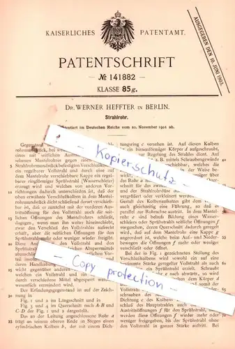 original Patent - Dr. Werner Heffter in Berlin , 1901 , Stahlrohr !!!