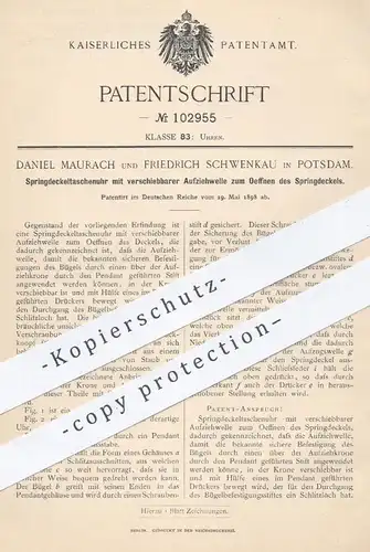 original Patent - Daniel Maurach , Friedrich Schwenkau , Potsdam , 1898 , Springdeckel - Taschenuhr | Uhr , Uhrmacher !!