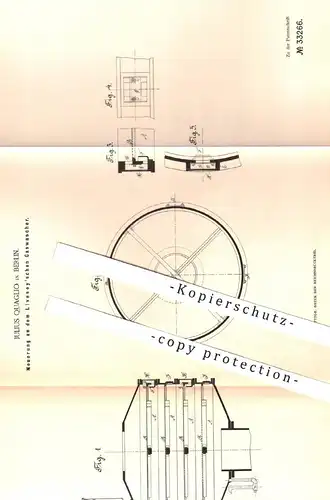 original Patent - Julius Quaglio , Berlin , 1884 , Gaswascher von Livesey | Gas waschen | Gasbereitung , Licht , Lampe