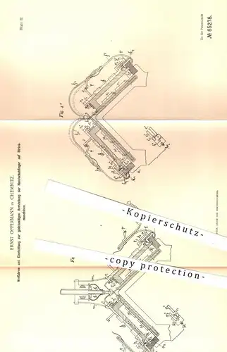 original Patent - Ernst Oppermann , Chemnitz , 1892 , Herstellung der Handschuhfinger auf Strickmaschinen | Stricken !!