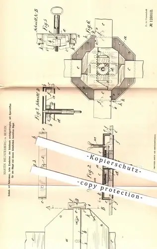 original Patent - Martin Heusterberg , Berlin , 1900 , Schloss | Türschloss , Tür , Schlosser , Schlosserei !!